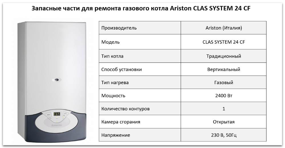Купить запчасти Ariston CLAS SYSTEM 24 CF в Курске