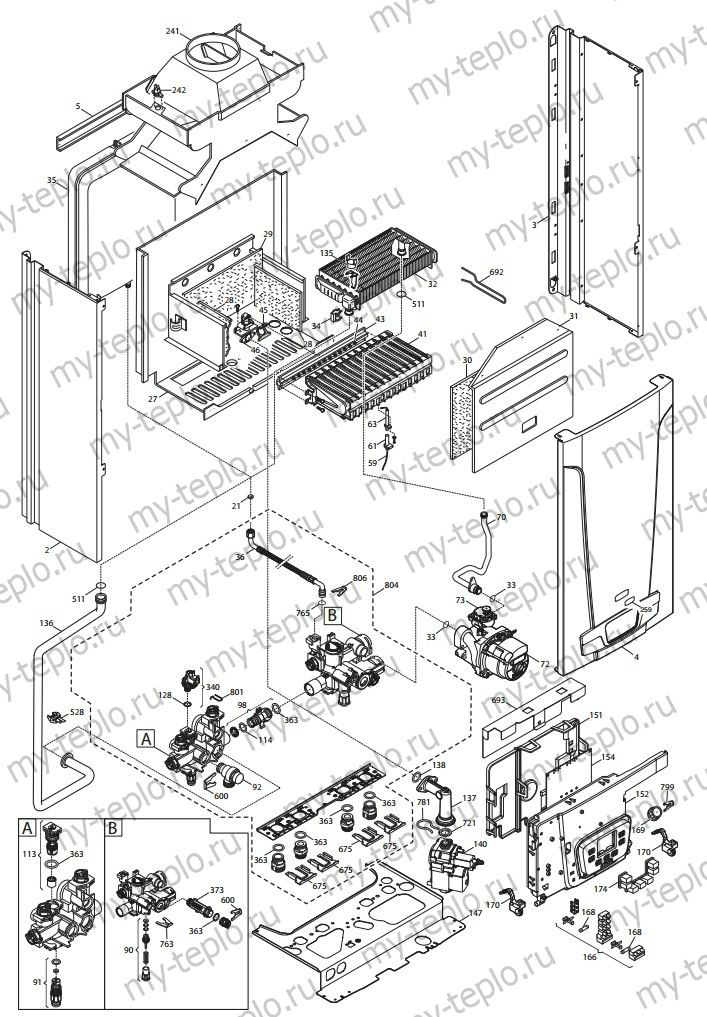 Запчасти Baxi ECO5 Compact 1.24 Запчасти Baxi ECO5 Compact 1.24 купить в Курске