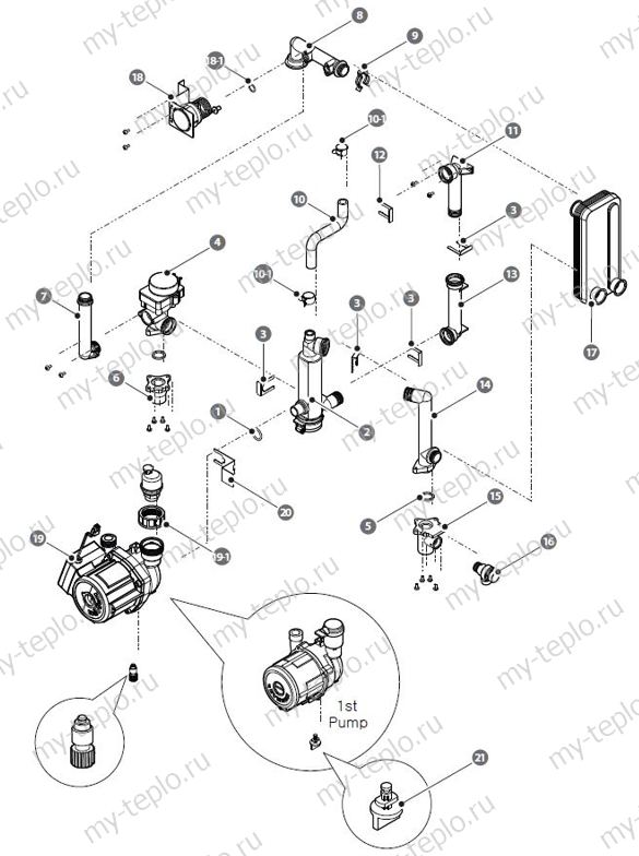 Трёхходовой клапан Navien Deluxe 20K