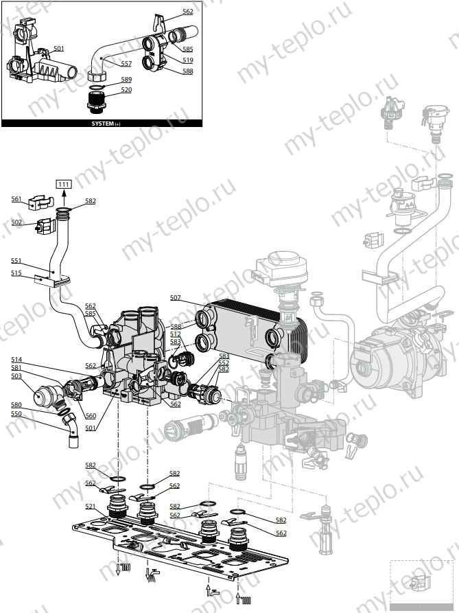 Запчасти Ariston CLAS EVO 24 CF купить в Курске