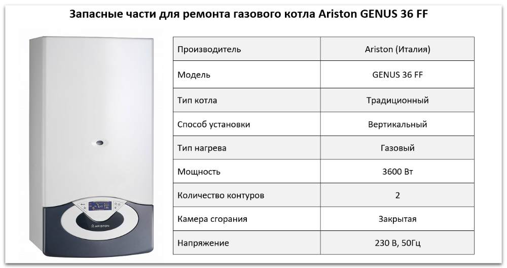 Купить запчасти Ariston GENUS 36 FF в Курске