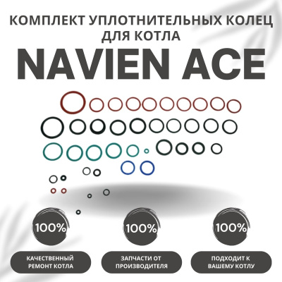 Комплект уплотнительных колец ремонтный для котла Navien Ace 10-40 (komplkolecACE)