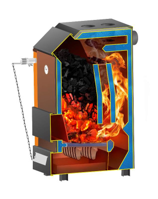 Котел твердотопливный Сибирь Магнум 30 ТЭ (стальной, длительного горения)